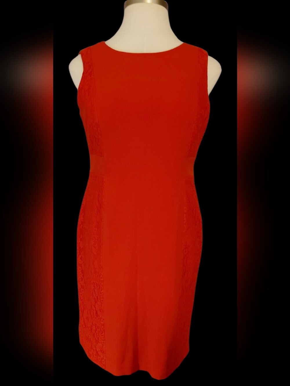 Orange Sleeveless Sheath Dress - Classic Women's Dress